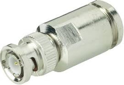 BNC wtyk lutowano skręcany na kable typu RF7/CNT300/Aircell 7/5D-FB, izolator teflonowy