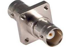 Adapter BNC-f/f kołnierzowy, wykonanie wojskowe