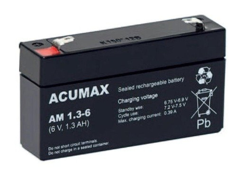 Akumulator AGM Acumax | AM 1.3-6 6V / 1.3Ah