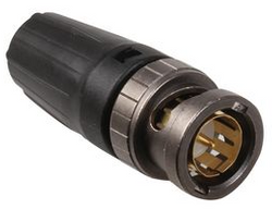 BNC 75 UHD wtyk zagniatany serii "rearTWIST" na kable typu Belden 1505A/8241F