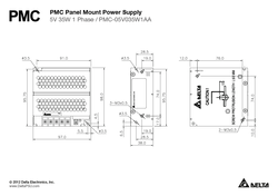 PMC-12V035W1AA zasilacz modułowy 12V 3A 36W Delta Electronics