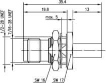 TNC RP gniazdo zagn.panel. RG174/188/316/LL100