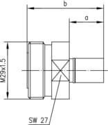 7/16( DIN)  gniazdo proste zagniatane na RG214