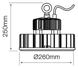 LED line HIGH-BAY UFO T 150W 4000K 120° 1-10V