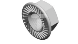 Nakrętka M10 kołnierzowa ząbkowana