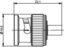BNC  wtyk lutowany na kabel RG402/UT141/Belden 1673A