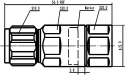 NM-LCF12-C03 - N wtyk skręcany serii C03 na kabel LCF 1/2" , typu OMNI FIT™ , 6 GHz,Low PIM