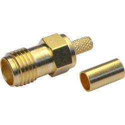 SMA gniazdo zagniatane na kable RG58/LL195, złocone