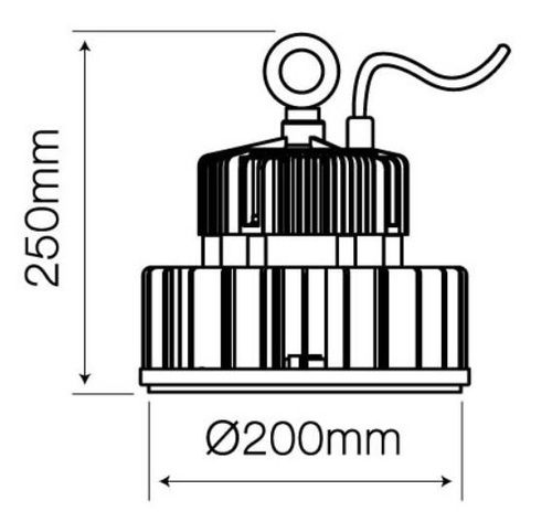 LED line HIGH-BAY UFO T 100W 4000K 60° 1-10V