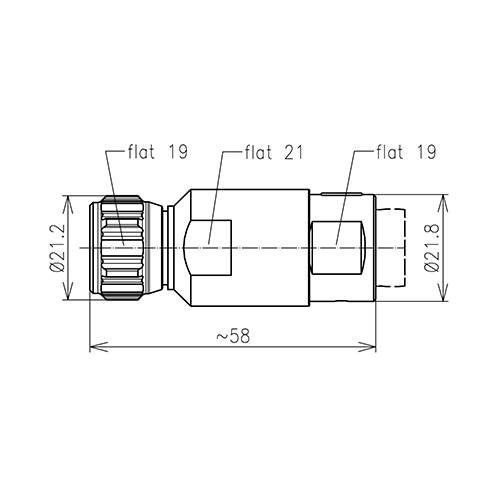 N wtyk  skręcany na kabel LCF1/2" serii CAF® (NM-LCF12-060)