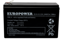 Akumulator AGM Europower | EV 6-12 12V / 6Ah