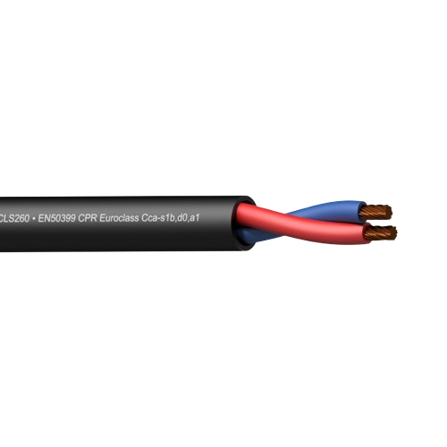 CLS260-CCA/1 kabel głośnikowy 2x6 mm² 100m, LSZH, CPR Cca, EN50399, PROCAB