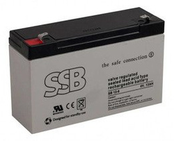 Akumulator AGM SSB SB 12-6 6V 12Ah T1