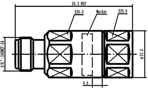 N gniazdo skręcane serii C03 na kabel LCF 1/2" , OMNI FIT™  , 6 GHz,Low PIM