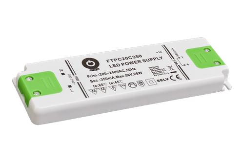Zasilacz stałoprądowy LED FTPC20C350 | 30~56V 350mA 20W