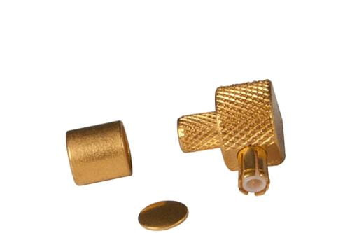 MCX wtyk zagniatany kątowy na RG58/LL195