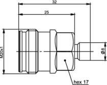 4.3-10 gniazdo na kabel RG402/UT-141
