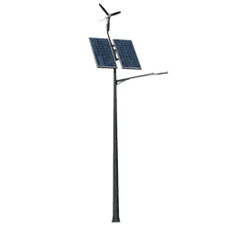 Gotowy zestaw #29N | LAMPA HYBRYDOWA LED 60W | SŁUP 5M | PANELE FOTOWOLTAICZNE | Turbina wiatrowa