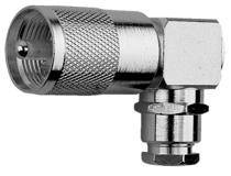 UHF(UC-1) wtyk lutowano skręcany kątowy na RG58/142/223/400/LL195