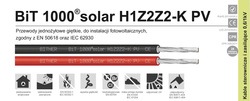 Solarny kabel miedziany 1m 1x6mm2 CZERWONY BiT 1000®solar H1Z2Z2-K PV