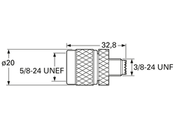 Adapter N-m/mini UHF-f , zakres DC- 2,0 GHz