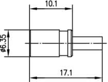SMB gniazdo zagniatane na  RG174/188/316  złocone