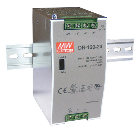 Zasilacz na szynę DIN Mean Well DR-120-48 48V 2.5A 120W