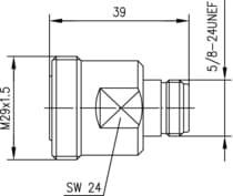 Adapter 7/16-f/N-f 7,5 GHz
