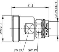 Adapter 7/16-f/ N-m  7,5 GHz