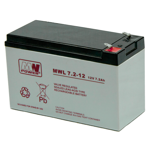 Akumulator AGM MW POWER | MWL 7.2-12 12V / 7.2Ah