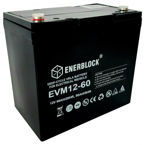 Akumulator AGM-EV Enerblock EVM12-60 12V 60Ah M6