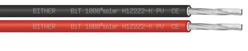 Solarny kabel miedziany 1m 1x6mm2 CZARNY BiT 1000®solar H1Z2Z2-K PV