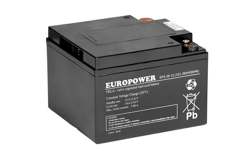 Akumulator AGM Europower | EPS 26-12 12V / 26Ah