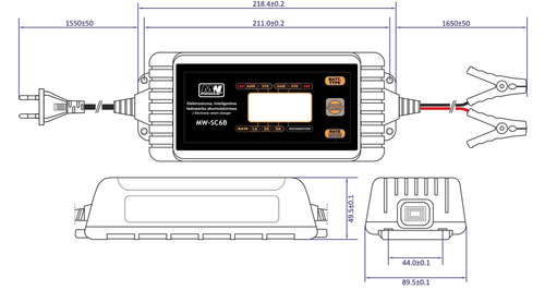 Ładowarka MW Power MW-SC6B 1A 3A 6A 12V 24V AGM Żel