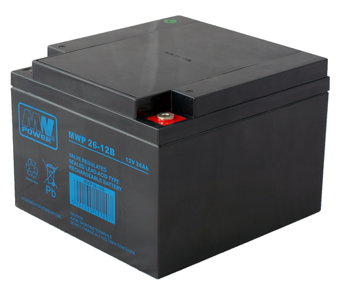 Akumulator VRLA AGM MW POWER MWP 26-12B 12V 26Ah M5
