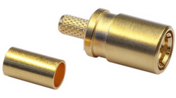 SMB gniazdo zagniatane na  RG174/188/316  złocone