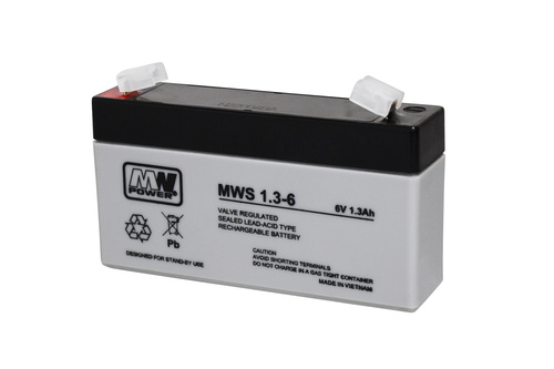 Akumulator AGM MW POWER | MWS 1.3-6 - 6V / 1.3Ah