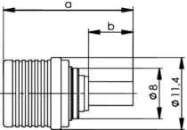 QLS wtyk zagniatany na kabel RG142/223/400