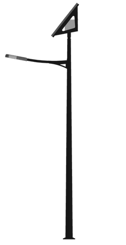 Gotowy zestaw #23N | LAMPA SOLARNA LED 40W | SŁUP 5M | PANELE FOTOWOLTAICZNE