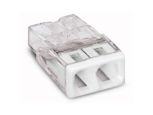 Szybkozłączka Wago Compact 2x2,5 mini biała