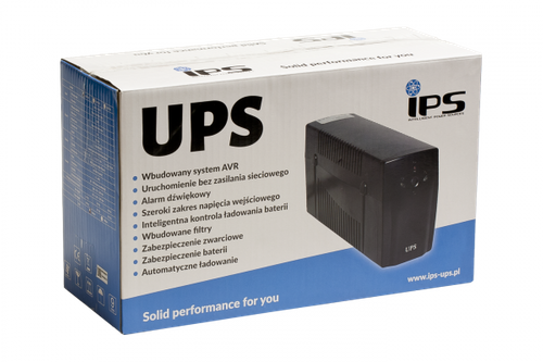 Zasilacz awaryjny UPS IPS 600VA 360W 2X 230V + USB