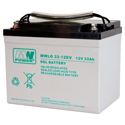 Akumulator GEL MW POWER MWLG 33-12EV | 12V 33Ah Śruba M6