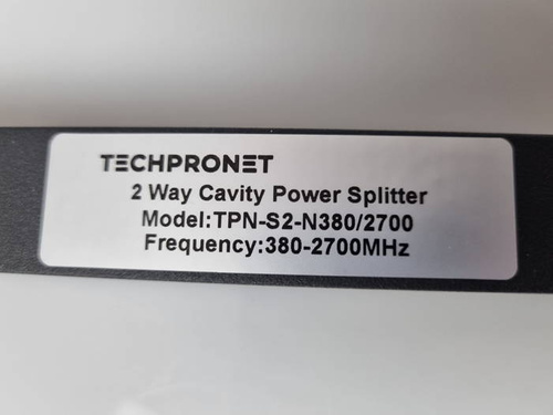 Splitter 2 drogowy, 380-2700 MHz, N gniazdo, IP65, Low PIM, TECHPRONET