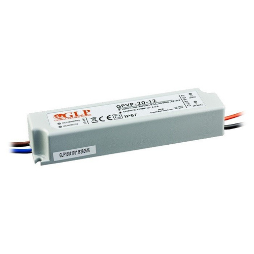 Zasilacz LED GPVP-20-12 | 12V 1.5A 18W IP67