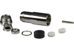 N gniazdo lutowano skręcane na kabel RG213/214