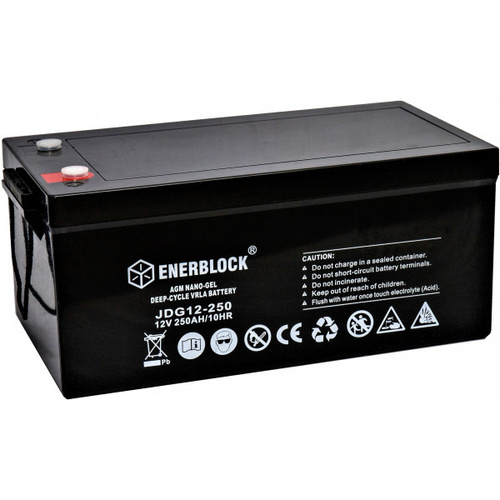 Akumulator Hybrid AGM-GEL Enerblock JDG12-250 12V 250Ah M8