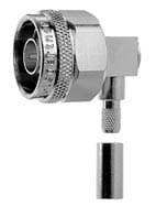 N wtyk zagniatany kątowy na RG58/141/LL195