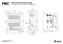 PMC-24V050W1AA zasilacz modułowy 24V 2A 50W Delta Electronics
