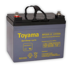 Akumulator żelowy DEEP CYCLE Toyama NPCG 35-12 12V 35Ah M6