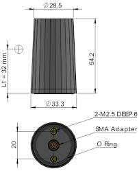 HC610, Aktywna antena śrubowa (Helical) zewnętrzna